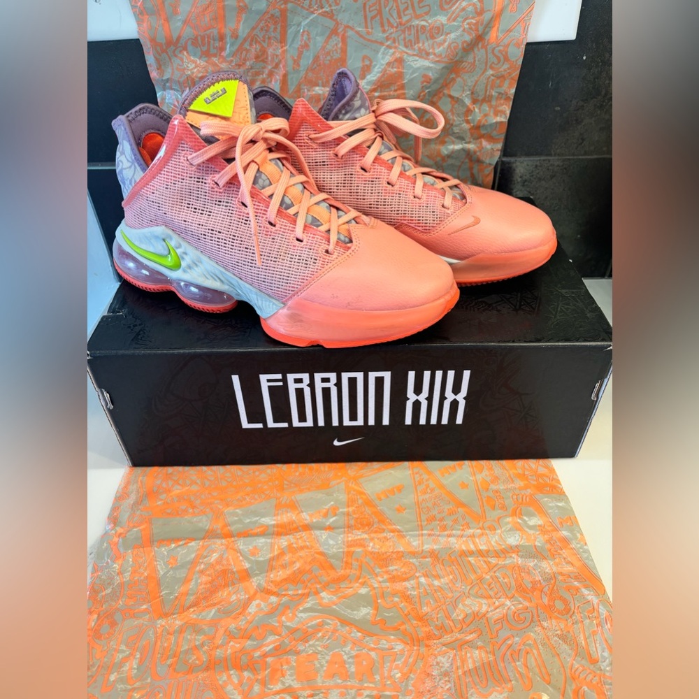 Nike Lebron XIX Low 🏀Shoes, Men’s Size 8, Women’s Size 9.5, Crimson Bliss
